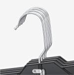 Non Slip Metal Cloth Hanger , Black Metal Clip Clothes Hanger