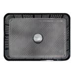 European Style Rectangular Shaped Glass Wash Basin Transparent Black Sink
