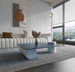 Light Luxury Marble Round Coffee Table Creative Living Room High End Designer
