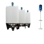 Round PE Plastic Agitator Mixing Tank Chemical Blending Tanks 275 gallon