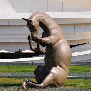 Wholesale Realistic Style Cast Bronze Horse Sculpture , Life Size Bronze Horse Statue from china suppliers