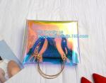 Waterproof transparent pvc shoulder bag beach tote bag, Stylish young outdoor