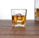 Square Double Rocks Promotional Glass For Whiskey Drinking