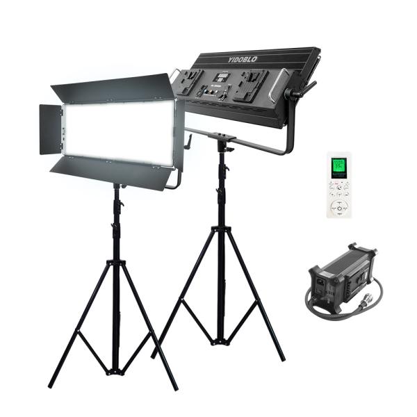 External Battery Supply 30000lm Video Production Lighting Led Panel Bi Color