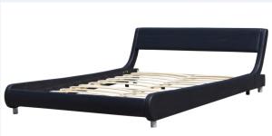Wholesale Full Size Black Faux Leather Bed Frame Upholstered Platform OEM from china suppliers