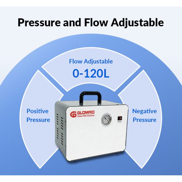 High Vacuum Portable Oil-Free Diaphragm Pump Low Noise Lab Equipment Adjustable Positive & Negative Pressure