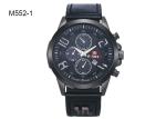 Chronograph Date Men's Quartz Watch Stainless Steel Case Back Casual Watch M552