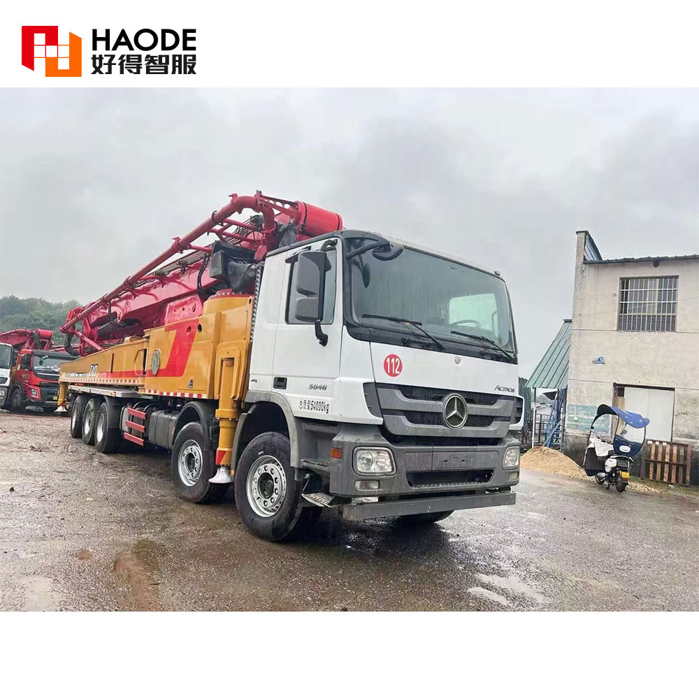 Good Partner SANY 72m mounted trailer price putzmeister spare parts used mobile sale concrete pump truck