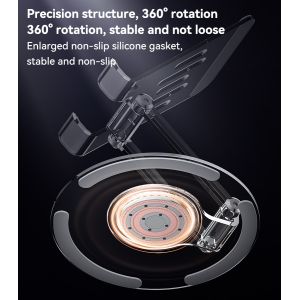 Foldable Aluminum Alloy Phone Holder with Adjustable Height and 360° Rotation
