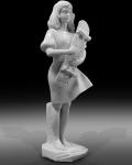 High quality polish white marble statue sculpture for exhibition,stone carving