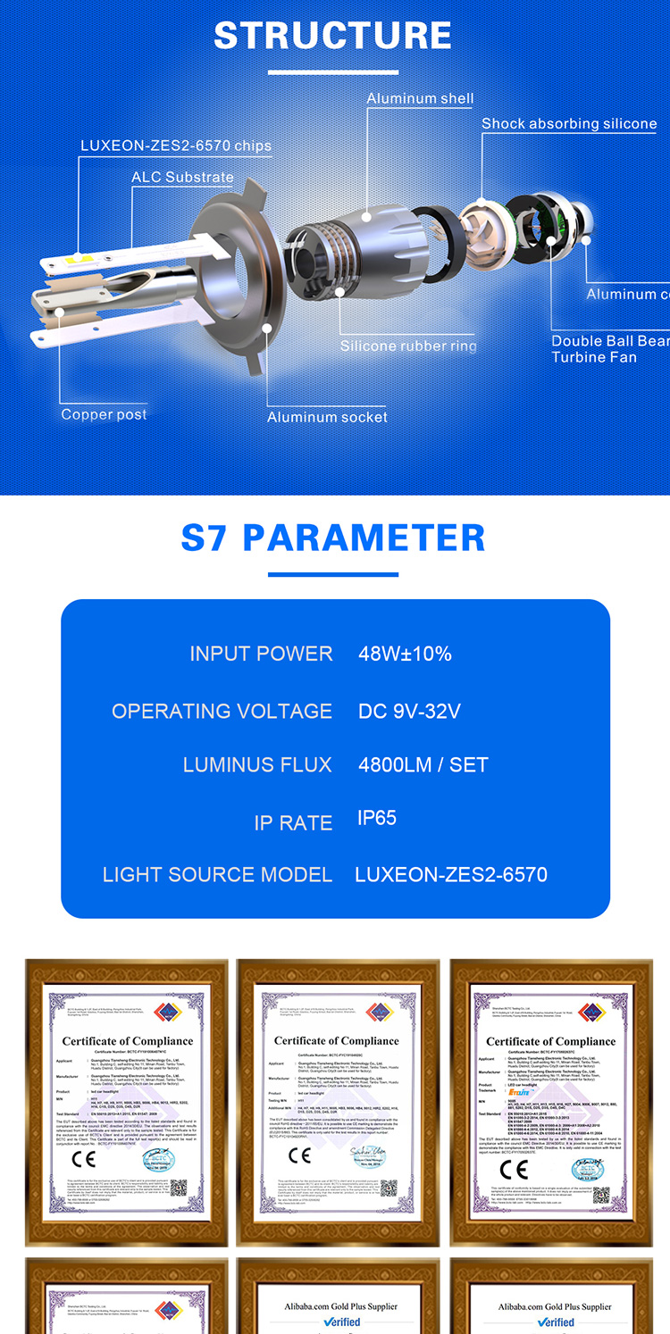 Car Led Headlight Led H11 4300K Car LED Headlight Bulbs