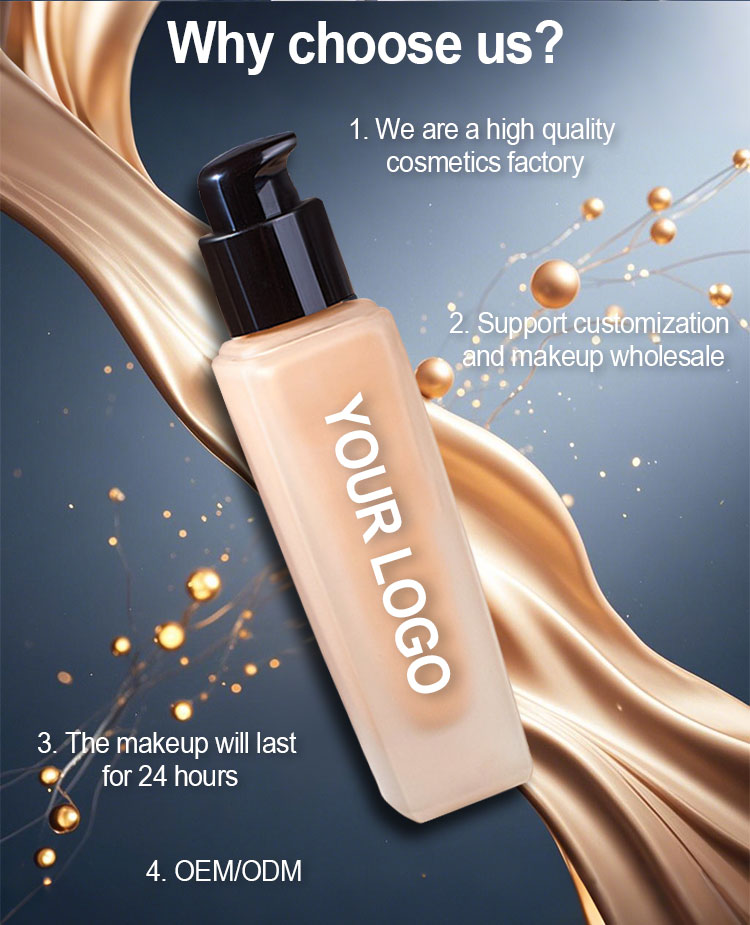 Women's Full Coverage Natural Mineral Liquid Foundation Wholesale Waterproof Concealer Sunscreen Cream Dark Light Loose Makeup