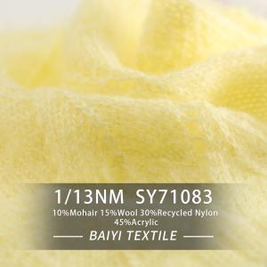 Wholesale Recycled Socks Acrylic Mohair Yarn , 1/13NM Anti Pilling Mohair Knitting Yarn from china suppliers