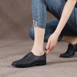 HZM032 Cowhide Women'S Single Shoes Autumn And Winter New British Style Women'S
