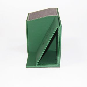 Multipurpose Leather Pencil Holder Desk Wireless Charging LED Custom Logo PU