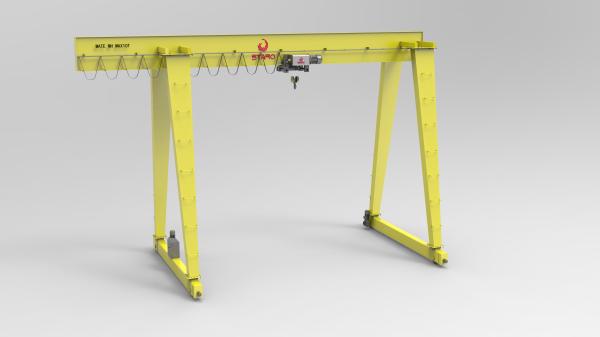 Outdoor Material Handling Single Girder Crane 35 Tons With Electric Wire Rope