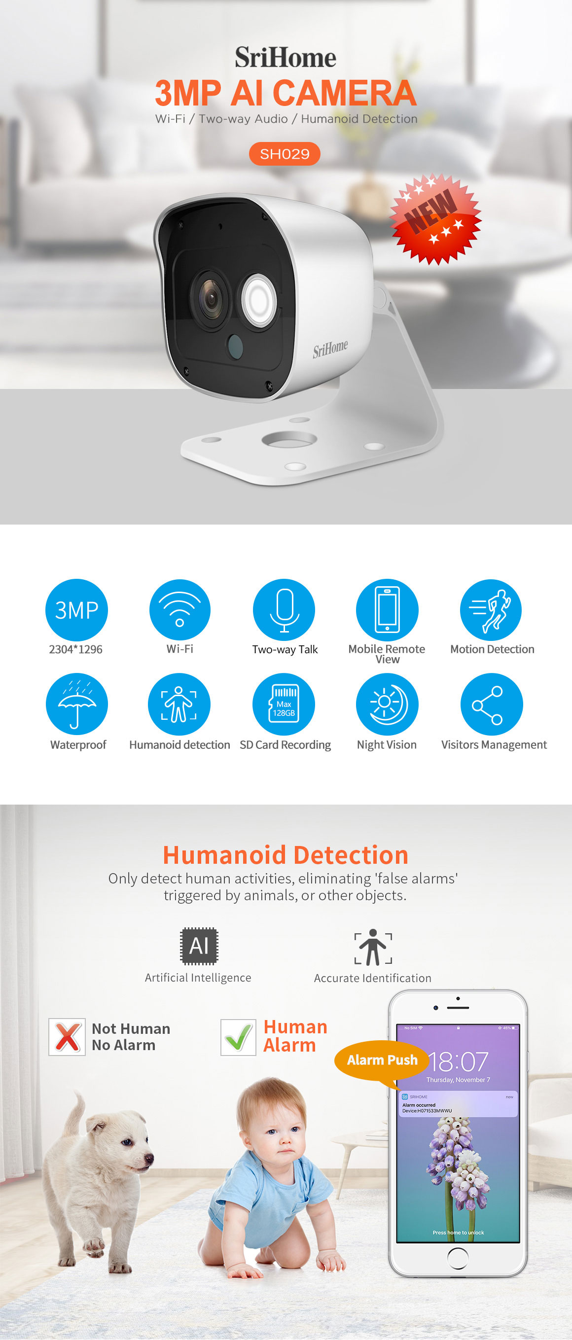 FHD 3MP Mini Camera Wifi Camara De Vigilancia Security Wireless Camera Waterproof For Home