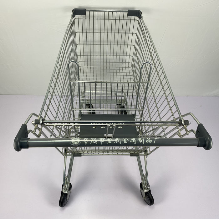 Grey 240L Supermarket Grocery Cart Australian Supermarket Metal Shopping Trolley
