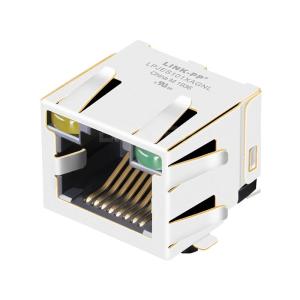 Wholesale LPJES101XAGNL Right Angle RJ45 Female Connector without Integrated Magnetics Tab Up Yellow/Green Led from china suppliers