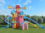 0.3T Amusement Childrens Playground Park Kids' Outdoor Swing Slide Climbing