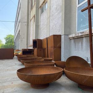 Wholesale Corten Steel Garden Outdoor Firepit Modern Fireplace Heating Wood Burning from china suppliers