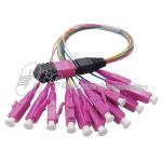 OM4 LC MPO Fanout Cable LSZH 3.0mm 12F ribbon fiber optic cable