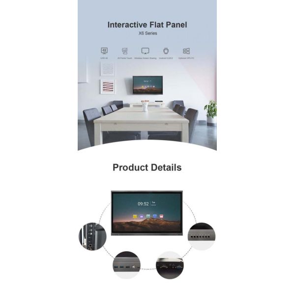 110 Inch MTHGH Digital Interactive Board 20 Points Touch For Classroom Teaching