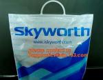 Heavy Duty Customized Printing Rigid Snap Handle Hard Plastic Bag,LDPE Rigid