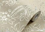 European Retro Vintage Wallpaper Non woven with Elegant Floral and Bronzing