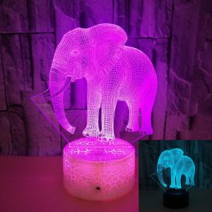 Wholesale New elephant 3D night light Colorful touch LED visual light Gift atmosphere 3D small table lamp from china suppliers