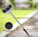 Monocrystalline Silicon LED Solar Garden Lights RGB Color Outdoor 100LM