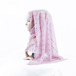 Breathable Imitation Silk Material Muslim Jersey Hijab Beautiful Shiny Solid