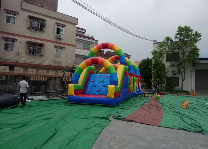 Awesome 46.5m Length Inflatable Obstacle Course Amazing With PVC Tarpaulin