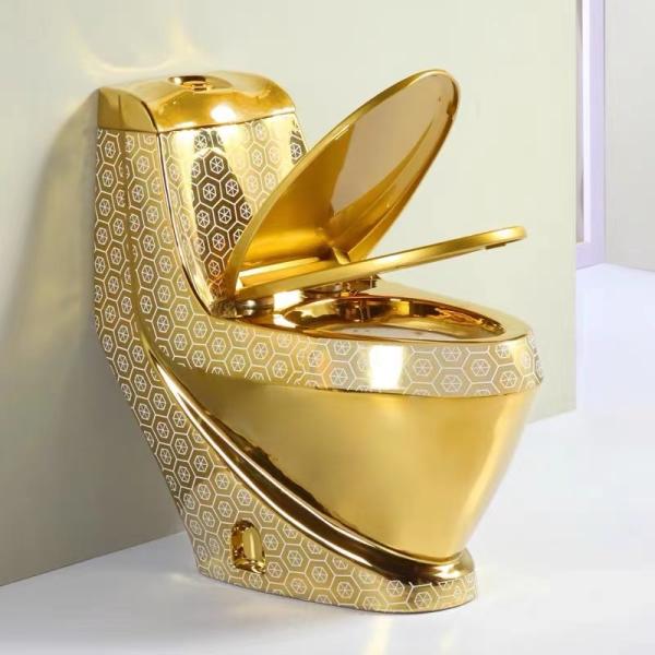 Floor Mounted ODM Bathroom Toilet Bowl One Piece Ceramic Toilet Commode 3L / 6L