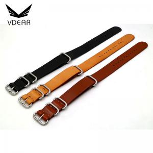China Brown Color Watch Band Replacement 22mm Handmade Leather Watch Band For Womens on sale