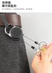 Deyi Badge Reel Carbon Fiber ID With Badge Strap And Key Ring