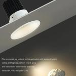 Recessed LED Ceiling Downlights Aluminum Alloy 16° 24° 38° Beam Angle COB