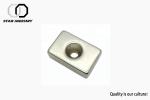 Permanent N52 NdFeB Magnet 30 X 10 X 5mm With Countersink Screw Hole