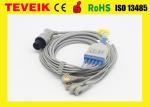 Teveik Medical Factory 5 leads Mindray Round 6pin TPU ECG Cable For Patient