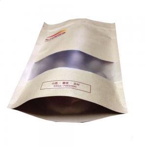 China Matte Finishing Kraft Paper Pumpkin Seeds Packaging Bag With k And Window on sale