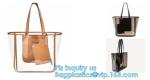 Fashion woman full print pvc private label handbag manufacturer, PVC Transparent