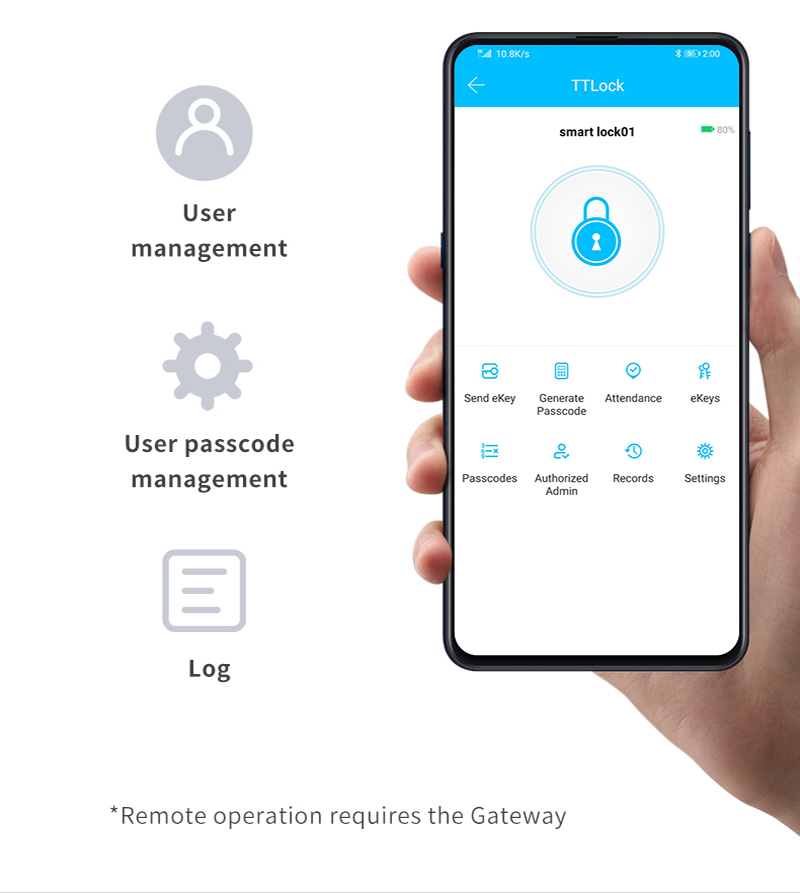 TTlock Smart Home Door Lock M1 Door Access Control Anti-theft Lock Biometric Fingerprint Lock