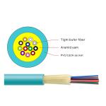 Fiber Optic 12 Core Multi Mode Optical Fiber FTTH Aqua OM3 Indoor Distribution