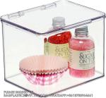 Fridge Storage Organizer Box Containers Hinged Lid For Shelves Cabinets, Holds