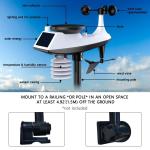 Indoor Outdoor Weather Station Wireless With Humidity Temperature Barometer