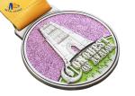 Soft Enamel And Glitter Filled Custom Award Medals Embossed Logo For Business