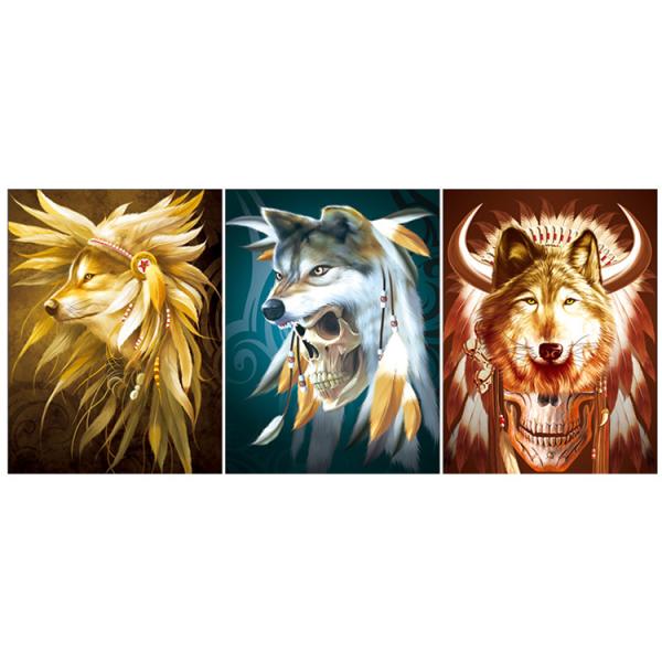 Decorative Animal Design 3d Lenticular Image PET Printing Service PS Frame High