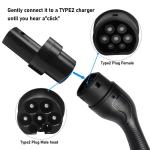 80A Rated Current IEC 62196 Type2 To Tesla Adapter for Tesla Cars Electric