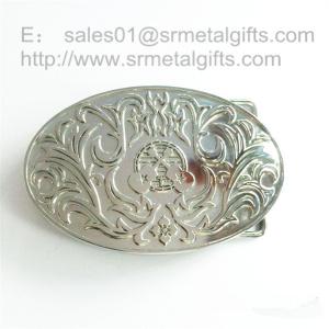 China Imitation silver engraved belt buckle for men, silver belt buckles on sale