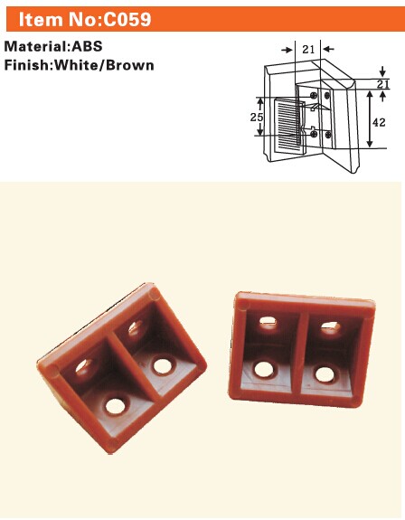 C059 Furniture connecting fittings:Plastic Corner Bracket